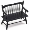 Dollhouse Miniature Deacon Bench (Black)