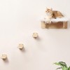 COOLEX Cat Wall Shelves, 3 Steps Scratch Post, Cat Bed