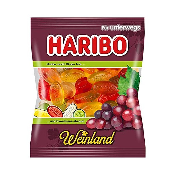 4x Haribo WEINLAND each Bag 200g (German Import)