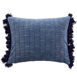 Levtex Home Villa Lugano Bennett - Decorative Pillow (14 x 18in.) - Blue Tassel - Shades of Blue