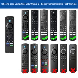3Pack TOKERSE Silicone Remote Case Compatible with Fire Stick 4K Max (2nd Gen)/Toshiba/Insignia/Pioneer TV Alexa Voice Remote, Anti Slip Shockproof Protective Cover with Lanyard - Black Red Dark Blue