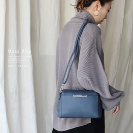 Gratante abb-g0006 Women's Round Zipper Mini Shoulder Bag, moss blue