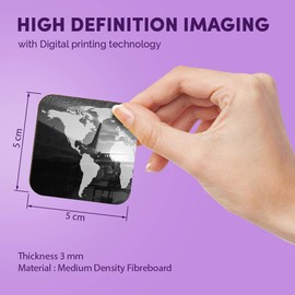 1 x Square MDF Fridge Magnet - Traveling World Map Airport Lounge 37643