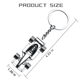 BESULEN Race Car Keychain, Metal Automotive 3D F1 Racing Car Model Key Fob, Vehicle Decor Keychain Accessories for Men Women