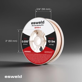 Solid MIG Welding Wire - 0.030 and 0.035 inch 10LBS Spool with Low Splatter and High Levels of Deoxidizers for All Position Gas Welding (0.035")