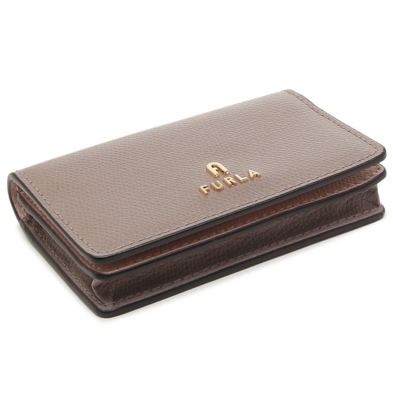 Furla WP00408 ARE000 3787S Women's Card Case, Camellia, Gray