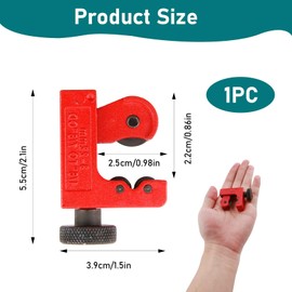 Mini Pipe Cutter, 3-22 mm Adjustable Pipe Cutter with Deburring and 2 Marker Pins, Pipe Cutter Copper Pipe Cutter Pipeline Cutting Tool for Copper Aluminium PVC Brass Lightweight Compact