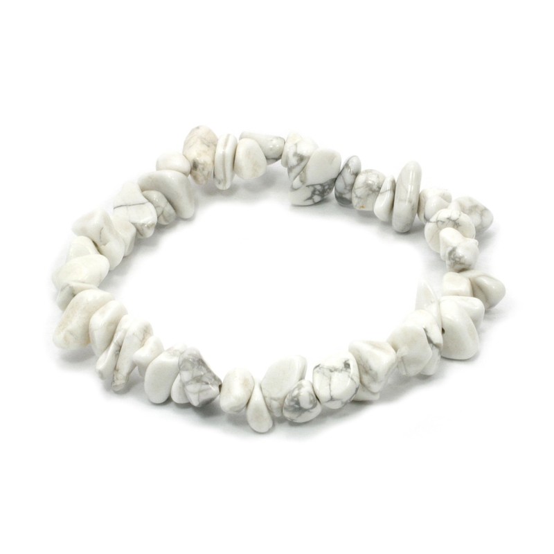 CrystalAge Howlite Gemstone Chip Bracelet