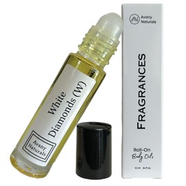 ANJ Brand Type Women Fragrance White Diamonds, Fragrance Body Oil, Roll On Body Oil Concentrated Perfume, Alcohol Free Fragrance, Women Fragrances
