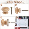 MengH-SHOP Wooden Furniture Knobs, Drawer Knobs, Wooden Knobs, Round Cabinet