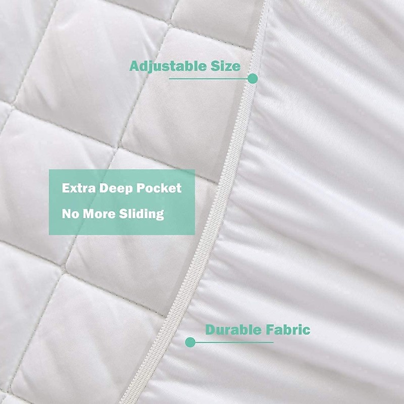 Waterproof Quilted Microfibre Mattress Protector Non Allergenic Fully Fitted (Single)