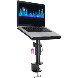 Liquid Stands Laptop Desk Mount - 9x12.5 Adjustable Laptop Mount for Desk Holds Up to 65 LBS - Versatile Laptop Arm Mount for Desk, Piano & Workstations – Ergonomic & Adjustable Design