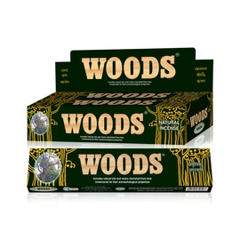 Cycle Brand Woods Natural Incense Sticks, 90 Sticks | 9" Inch Agarbatti Sticks with 50 Mins Burning time | Woody, Sandal, Amber Fragrance | Natural Fragrance for Puja & Meditation | 15 Sticks/Pack