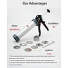 Clay Extruder Tool，Clay Extruder Gun with 12 Different Molds,Handheld Extruder