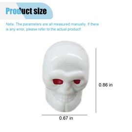 4PCS Skull Style Tire Valve Stem Caps, Antirust Copper Core Stem Covers, Leakproof Tire Valve Protection Cover, Universal Decorative Air Caps Cover for Most Car Truck SUV Motorcycle Bike (White)