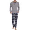 Ekouaer Mens Pyjamas Set Cotton Checked Lounge Wear Long Sleeve