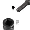 TOP-VIGOR Impact Hex Bit Socket, 1/2" Drive x H8 (8mm)
