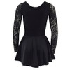 Starlite Black Zoe Dance Dress with Lycra Skirt for Girls,