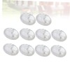 STOBOK 10pcs Oval Howlite Stone Supplies for Jewelry Craft Making