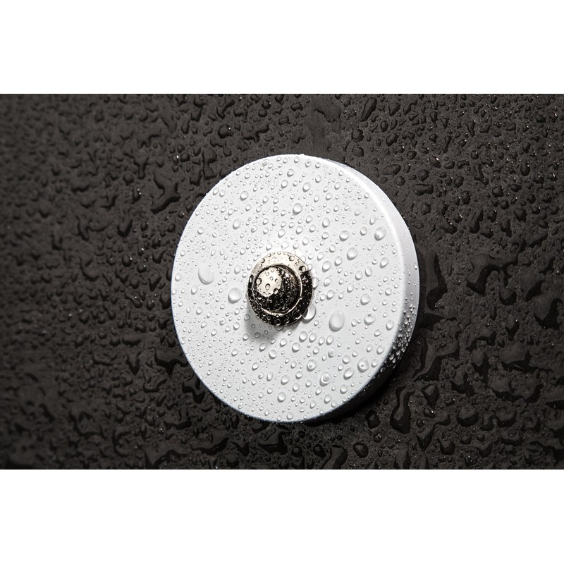 HUBER Surface-Mounted Bell Push Single Round Made of Real Metal