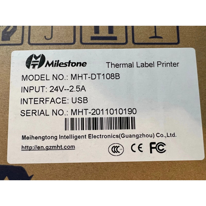 MILESTONE MHT-DT108B USB 4x6 Thermal Label Barcode Printer