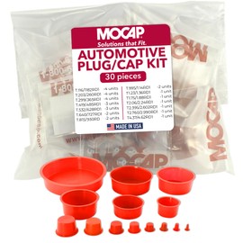 MOCAP Automotive Tapered Plug Cap Kit (T Series) – Durable LDPE Polyethylene Caps & Plugs for Threaded & Non-Threaded Applications – Protects Pipes, Tubes, Fittings, Ports & Threads - 30 Total Pcs