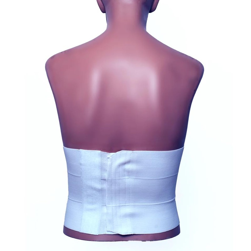 AT Surgical Abdominal Binder, 3 Panels, 9" Wide, White (Small)