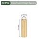 YOKIVE Pack of 50 Brass Round Straight Spacers Standoff Spacers