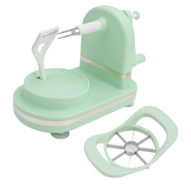 Pelador de Frutas, Cortador de Frutas Multifuncional con Manivela Manual, Pelador de Manzanas de Acero Inoxidable PPApto para Uso en la Cocina. (Verde Claro)