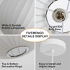 Fivemengo Globe Silk Pendant Light 11.8in Small, White Imitation Silk