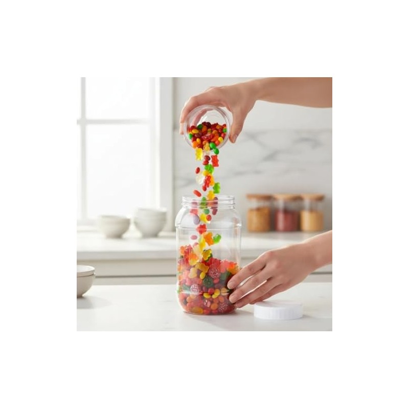 Envase Bote Tarro Contenedor pet plástico 500ml con tapa plana