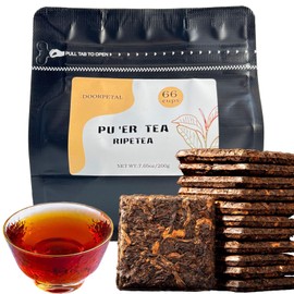 Premium Pu-erh Tea，pu-er ripe leaf（shou） tea 普洱熟茶 (Pu erh tea chunks200grams)