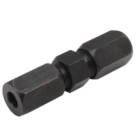 4LIFETIMELINES 3/16 High Pressure Compression Fitting Union up to 5,000 PSI - Black Oxide Coated Steel - 1 per Bag