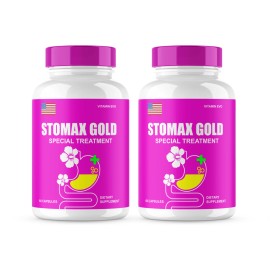 Stomax Gold (2 Pack) Stomax Gold Digestive Support Supplement StomaxGold (120 Capsules)
