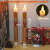 Lasumora Christmas Flameless Taper Candles with 6H Timer, 2 Pcs