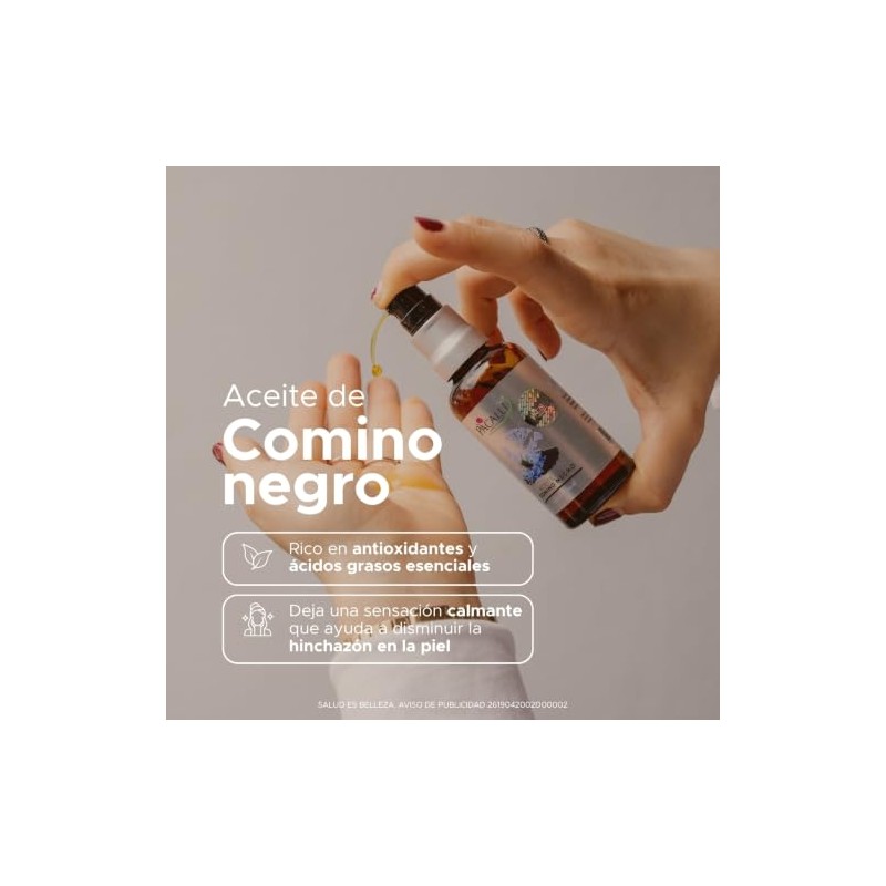 PACALLI Aceite de Comino Negro Orgánico 50ml - Prensado en