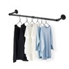 Fobule 48” Wall Mounted Clothes Rack, Industrial Pipe Black Iron