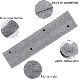 HAKUKU Diadema para Mujeres 4 Piezas, Diadema de Algodón de 6cm de Ancho para Mujeres y Hombres, Diadema Elástica Suave Que Absorbe el Sudor, Adecuada para Mujeres Deportes de Yoga Corriendo