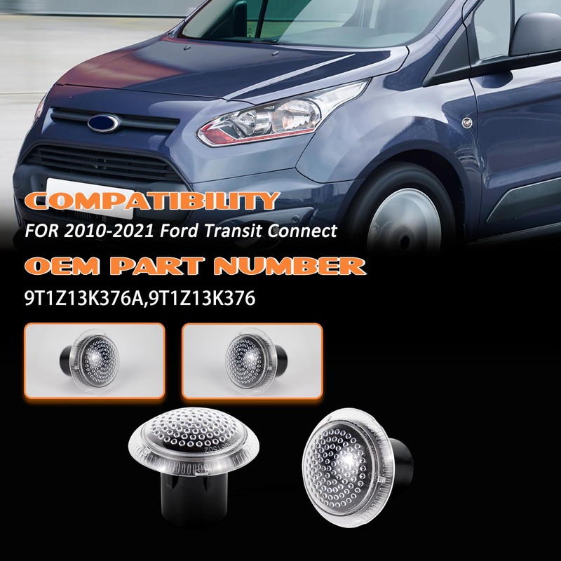 AreLokpri Side Marker Repeater Lights Compatible with 2010-2021 Ford Transit
