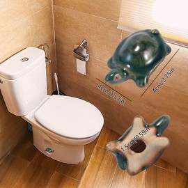 2 Pieces Ceramic Toilet Floor Bolt Caps, Decorative Toilet Bolt Covers, 2 Pack Cute Turtle Porcelain Themed Gadgets for The Toilet Easy installation Toilet Replacement Parts, Bathroom Decor