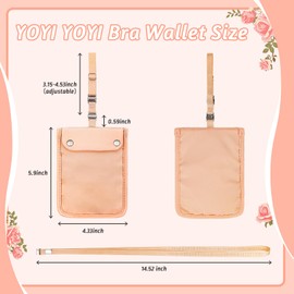 YOYI YOYI Hidden Travel Bra Wallet for Women, Neck wallet & travel pouch with Adjustable Neck Strap, RFID travel wallet protecting your credit cards and valuables（Minimalist）