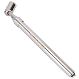 Measureman Heavy Duty Large Bore Dual Head Truck Tire Gauge, 360° Swivel Chuck, Solid Brass Body, Aluminum Slide,Range 10-150psi