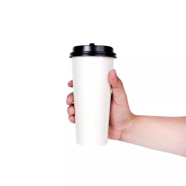 Unbranded 500 Ct. Eco Friendly White Poly Paper Hot Coffee