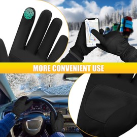 ihuan ihuan Winter Waterproof Ski Gloves Men Women, Snow Warm Cycling Cold Weather, Driving Biking Running