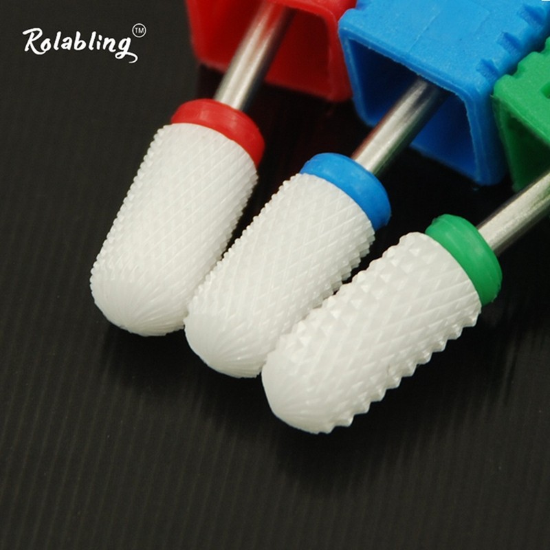 Rolabling Round Head Ceramic Nail Drill Bit For Electric Nail