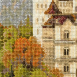 RIOLIS - Neuschwanstein Castle 1520, Cross Stitch Kits 13.75"X23.5", Cross Stitch Kits for Beginners & Advanced, Crossstitching Kits Adult, Counted Stitching Kits, Embroidery Kit