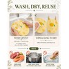 4-Size Beeswax Bowl Covers Reusable for Bread Proofing, 8"/10"/12"/14"