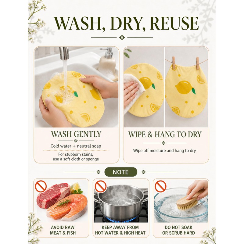 4-Size Beeswax Bowl Covers Reusable for Bread Proofing, 8"/10"/12"/14"