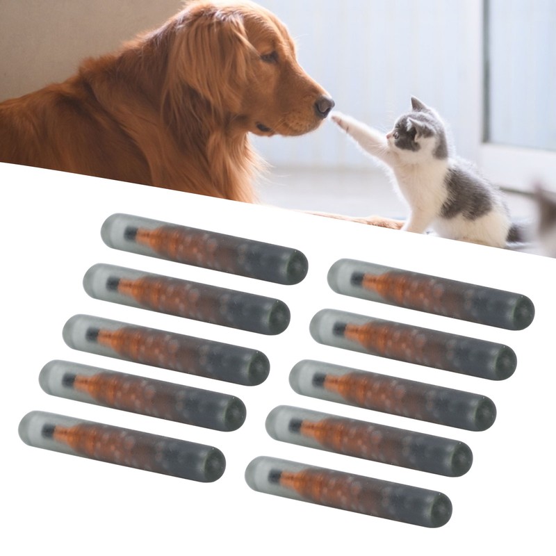 10pcs 1.25mm Pet Microchip Animal Label Glass Tube Chip Mini