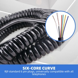 1st Choice Phone Cord, Black, 3 Pack, Universally Compatible